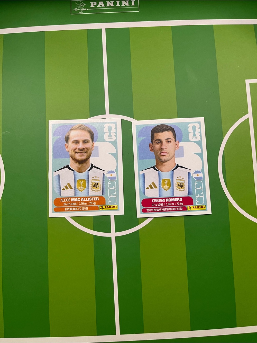 Argentina World Cup panini sticker collection